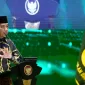 Presiden Joko Widodo menyampaikan sambutannya pada peresmian Pembukaan Rapat Koordinasi Nasional (Rakornas) dan Musyawarah Dewan Partai (MDP) Partai Bulan Bintang Tahun 2023 di eL-Royal Hotel, Kelapa Gading, Jakarta, Rabu, 11 Januari 2023.