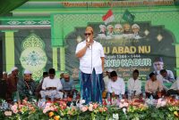 Owner PT Bawang Mas Group , H. Khoirul atau Hj. Saat menghadiri resepsi perayaan 1 abad NU di Kadur, Pamekasan.