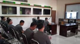 Kodim 0826 Pamekasan Ikuti Grand Launching Super APPS ETWP AD Secara Virtual.