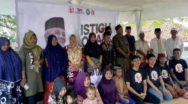 GMC Pamekasan bersama tokoh masyarakat dan pemuda laksanakan istighosah dan waqofkan Al-Qur’an di makam leluhur.