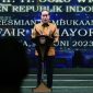 Presiden Joko Widodo secara resmi membuka pameran Pekan Raya Jakarta (PRJ) atau Jakarta Fair 2023 di Jakarta International Expo (JIExpo) Kemayoran, Jakarta. (Foto: Setpres/Lukas)