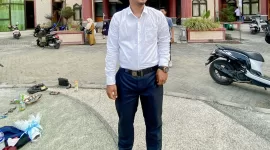 foto: Anam Khair setelah melaksanakan ujian skripsi.