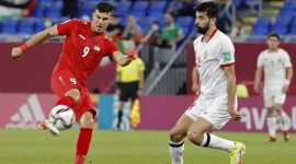 Saat Pertandingan FIFA Matchday Timnas Indonesia vs Palestina yang berlangsung di Stadion Bung Tomo Surabaya 