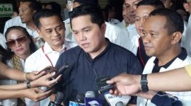 Erick Thohir saat diwawancarai media, tanyakan langsung respon mengenai aksi pan yang mendorongnya sebagai bacawapres 2024