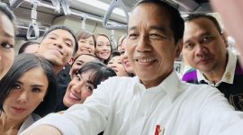 Kali ini, Kepala Negara mencoba rute LRT dari Stasiun Jati Mulya, Kabupaten Bekasi, Provinsi Jawa Barat, hingga ke Stasiun Dukuh Atas, Jakarta.