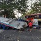 Usai kecelakaan dua bus yang memakan 3 korban mati dan 16 luka-luka (Dok. Polres Ngawi)