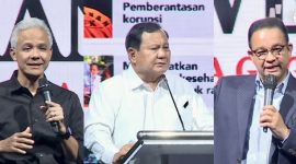 Tayangan program 3 Capres Bicara Gagasan, Mata Najwa, UGM, Selasa (19/09/23). (Najwa Shihab)