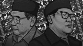 Ilustrasi tokoh partai kebangkitan Bangsa (cak Imin - Gus Dur 