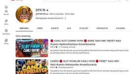 Saat akun YouTube DPR RI tengah melaksanakan live streaming judi online (Dok. ist)