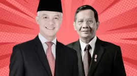 Mahfud MD sebagai Cawapres yang akan mendampingi Ganjar Pranowo.