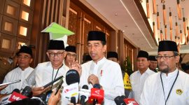 Presiden Joko Widodo Saat diwawancara oleh awal media.