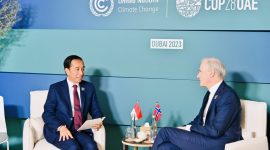 Presiden Joko Widodo dan Perdana Menteri Norwegia Jonas Gahr Støre membahas kerja sama lingkungan dan investasi dalam pertemuan bilateral di World Climate Action Summit (WCAS) COP28. 
