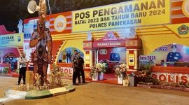 Posko pengamanan malam tahun baru polres Pameksan. Foto/ist