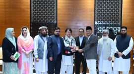 Anggota BKSAP DPR RI Wisnu Wijaya mempromosikan kerukunan antar-umat beragama kepada delegasi ulama Pakistan yang berkunjung ke Indonesia. Dalam pertemuan yang berlangsung di Gedung Nusantara III, Jakarta.