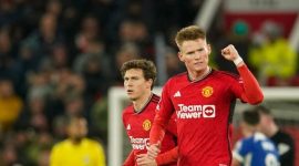 Selebrasi Scott Mctominay dalam laga Premier League.  antara Manchester United vs Chelsea. (foto: bolanet)