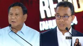 Saat Prabowo dan Anies Baswedan Sampaikan Gagasan Soal Tanah 340 Hektar Dok. Kanal YouTube KPU RI 