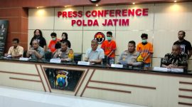 Saat Konferensi Pers Berlangsung di kantor Kapolda Jawa timur Dok. Ist