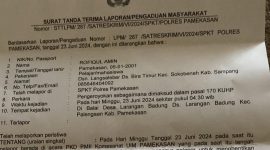 surat laporan Polres Pamekasan.