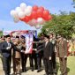 Pelepasa Balon ucapan Selamat Hari Bhayngkara ke-78 Polres Pamekasan oleh Kapolres Pamekasan didampingi Forkopimda Kabupaten Pamekasan.