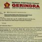 Surat Rekomendasi Bakal Calon Bupati dan Wakil Bupati Kabupaten Pamekasan Periode 2024-2029 dari partai Gerindra.