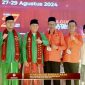 RKH. Muhammad Baqir Aminatullah dan Taufadi foto bersama dengan petinggi partai pengusung.