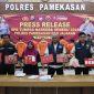 Polres Pamekasan menangkap 9 tersangka narkoba, termasuk 8 pengedar dan 1 pengguna, dalam Operasi Tumpas Narkoba Semeru 2024. Operasi yang berlangsung dari 11 hingga 22 September ini melibatkan 80 personel dan bertujuan menciptakan keamanan menjelang Pilkada. 