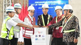 Presiden Jokowi resmikan pembangunan MRT Jakarta Lin Timur-Barat Fase 1, sambut kesuksesan fase pertama yang operasional sejak 2019.