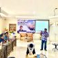 simulasi penanganan kecelakaan di tempat kerja.