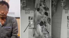 Tangkap layar rekaman CCTV aksi pencurian.