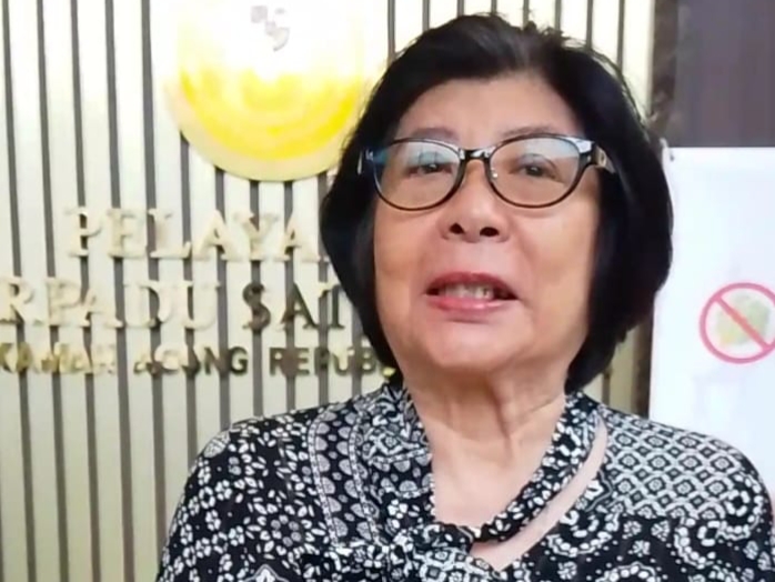 Mintarsih A. Latief di Gedung Mahkamah Agung.